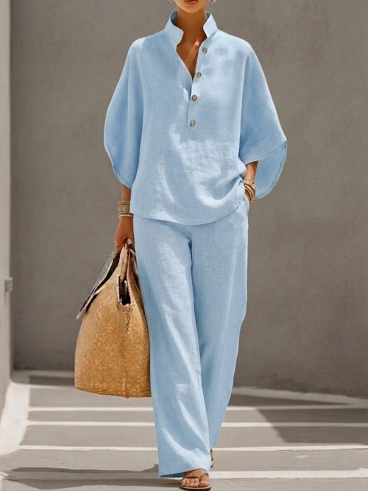 Clara | Flattering Wide-Leg Two-Piece Set