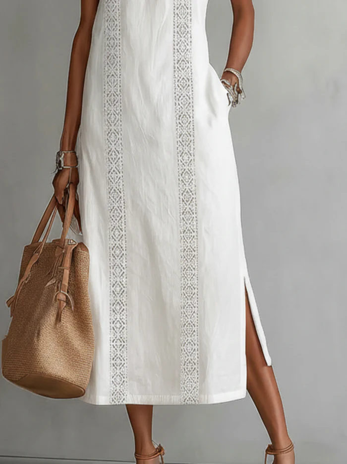 Mona | Midi Mandarin-Collar Dress