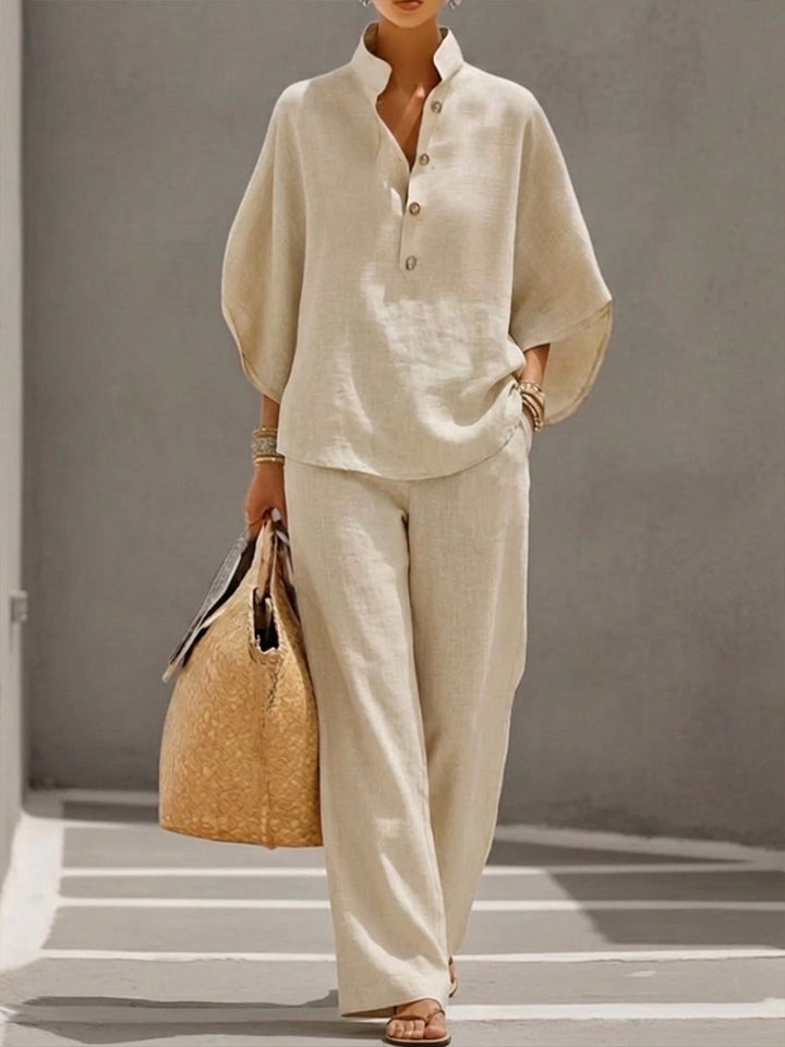 Clara | Flattering Wide-Leg Two-Piece Set
