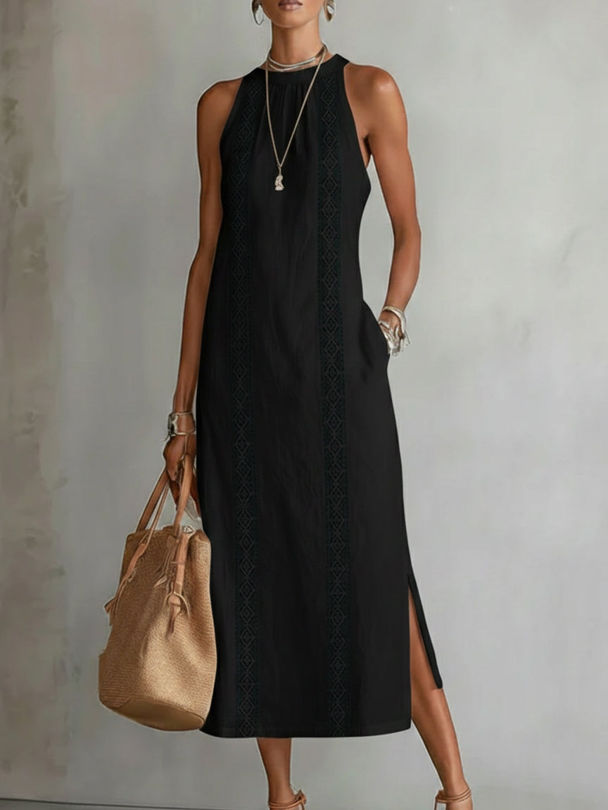 Mona | Midi Mandarin-Collar Dress