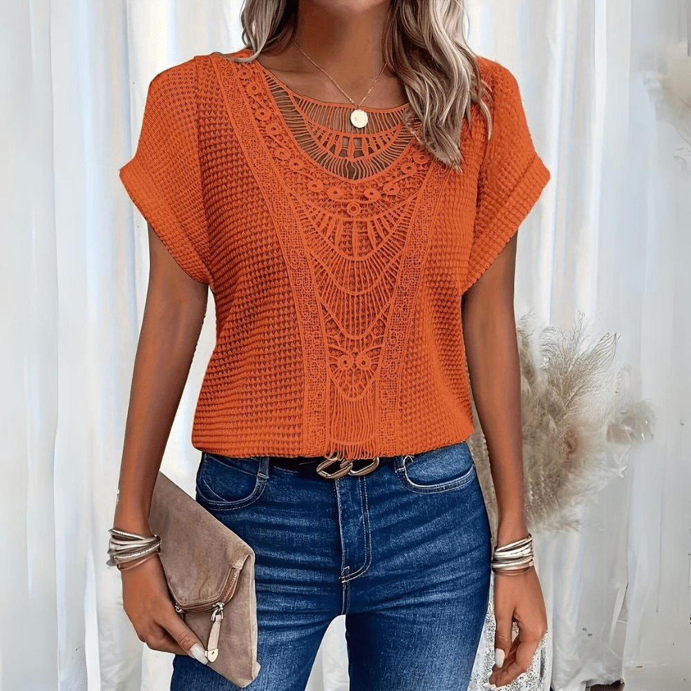Sophie | Breathable Lace Detail Top