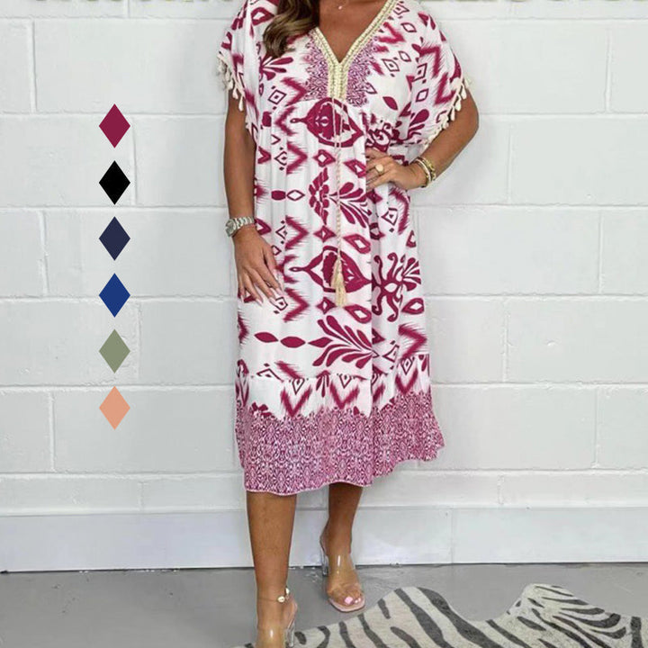 Livia | Flattering Drawstring Midi Dress