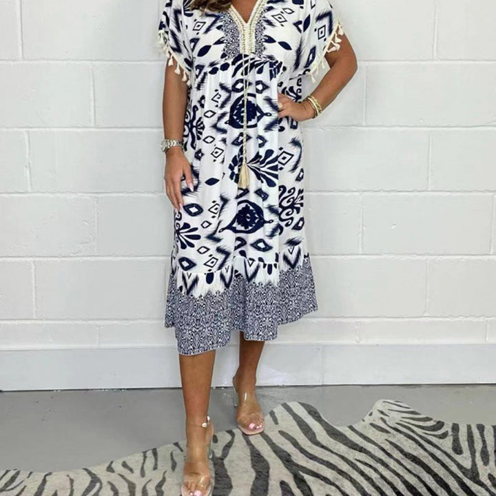 Livia | Flattering Drawstring Midi Dress