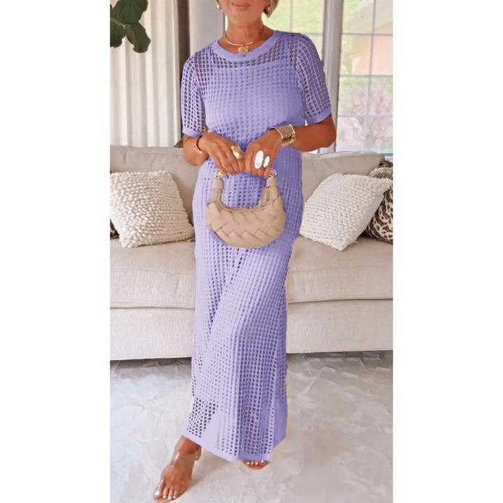 Colette | Hollow-Out Overlay Maxi Dress