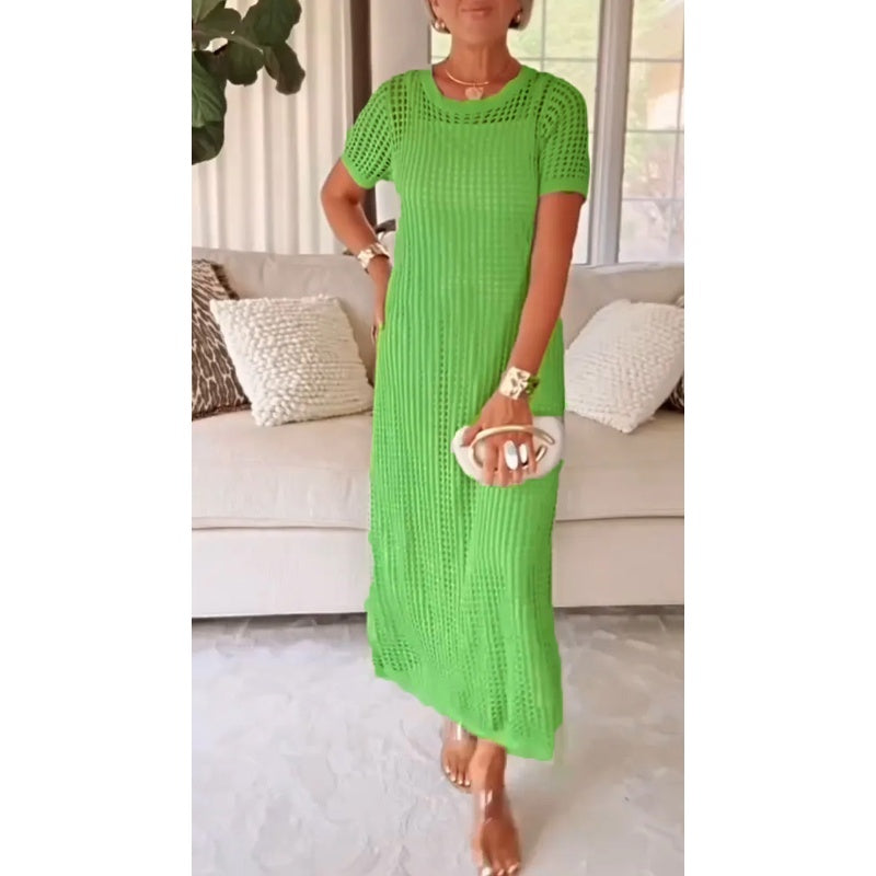 Colette | Hollow-Out Overlay Maxi Dress