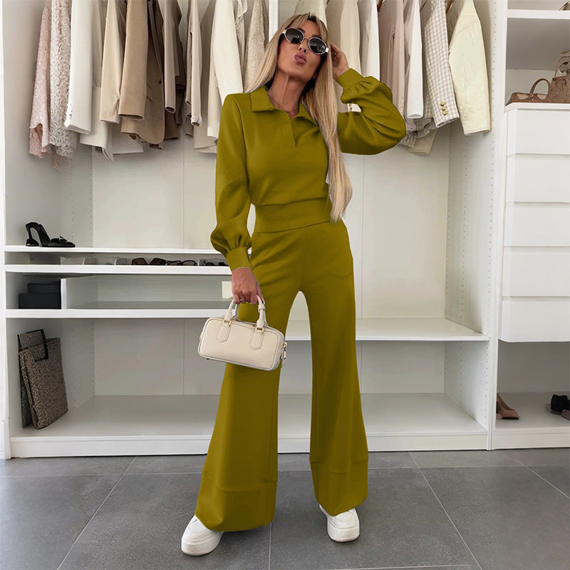 Eleanor | Chic Blouse and Wide-Leg Pant Set
