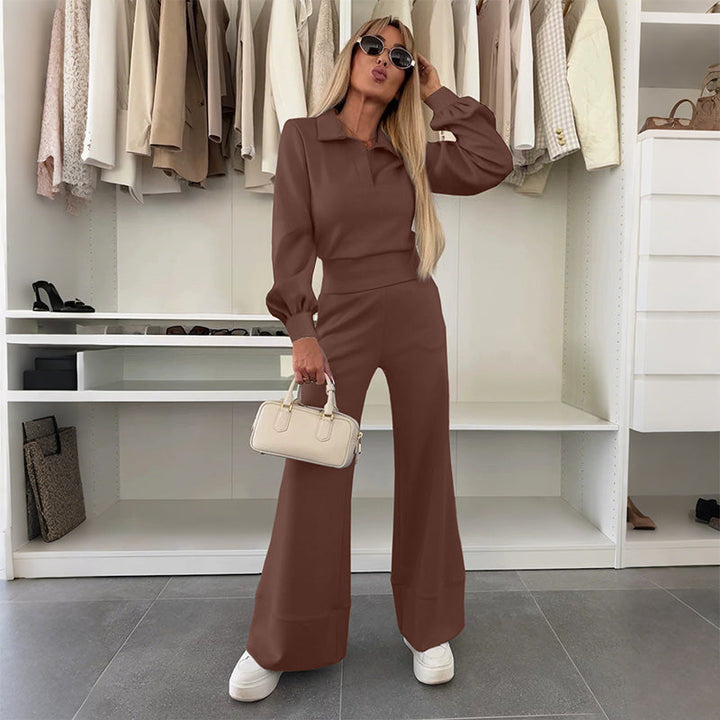 Eleanor | Chic Blouse and Wide-Leg Pant Set