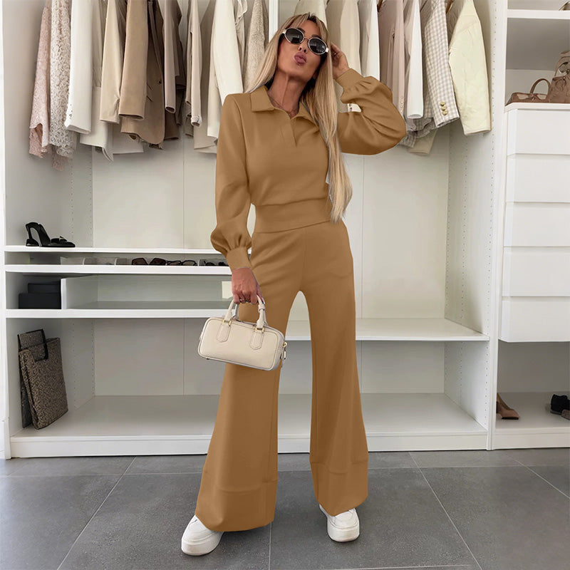Eleanor | Chic Blouse and Wide-Leg Pant Set