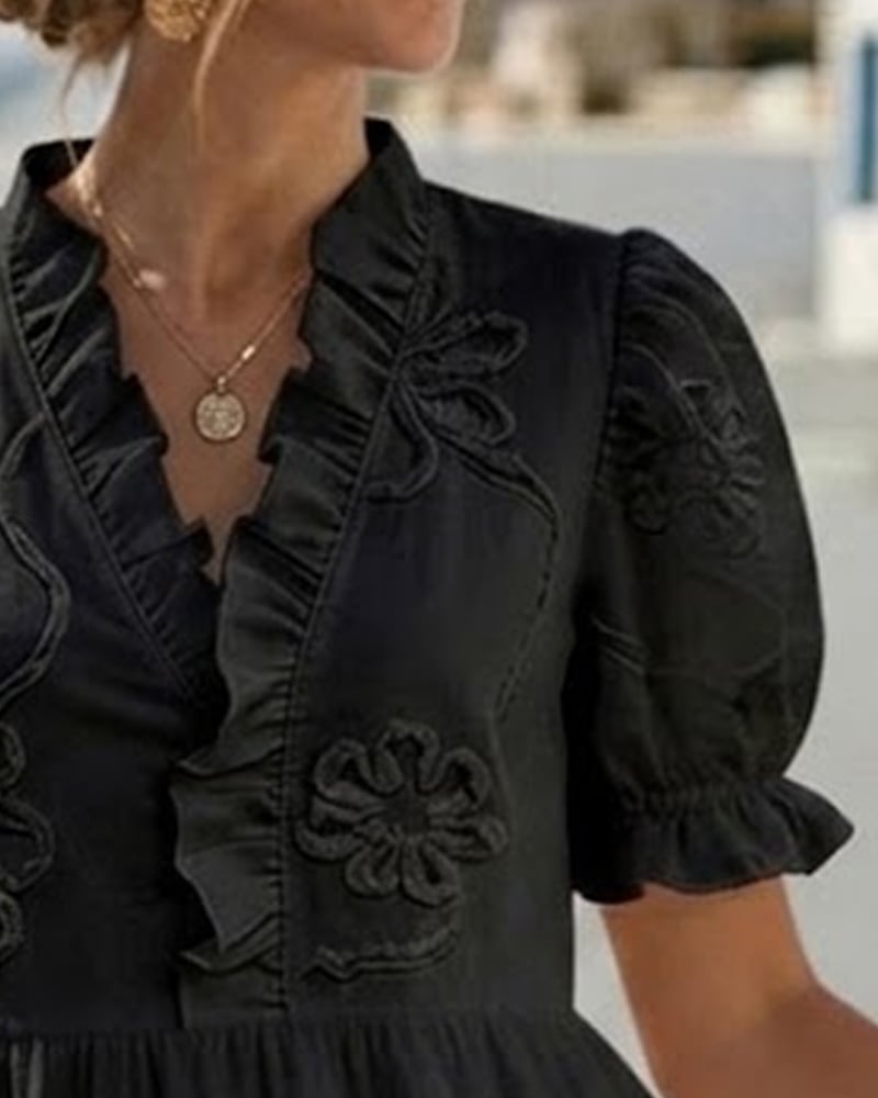Bronwen | Puff Sleeve Mini Dress