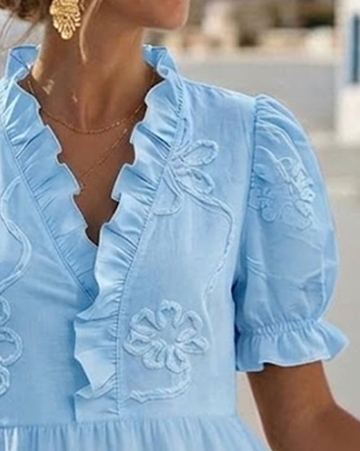Bronwen | Puff Sleeve Mini Dress